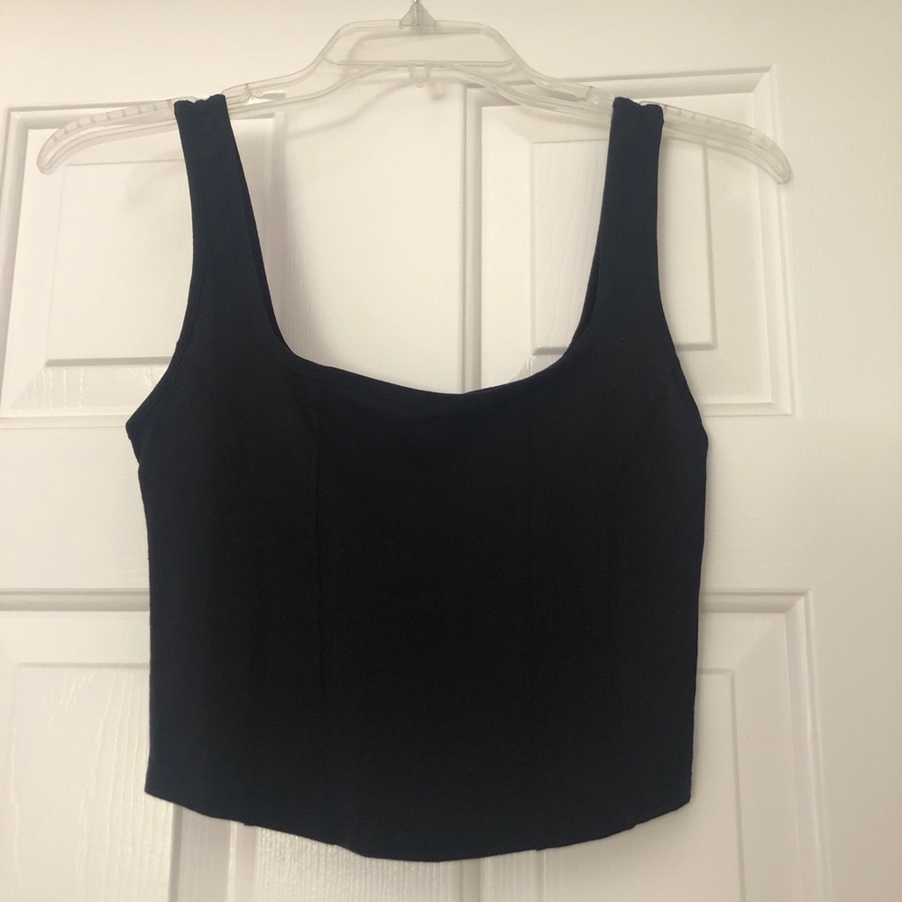 Topshop black crop tank